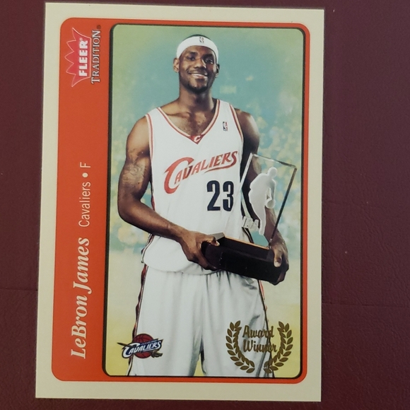 LeBron James Cavaliers basketball card fleer card